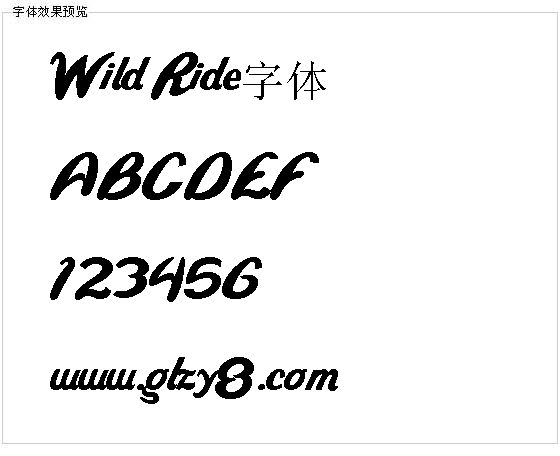 Wild Ride字体