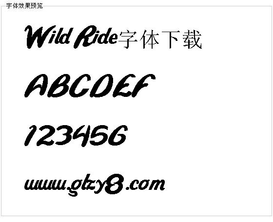 Wild Ride字体下载