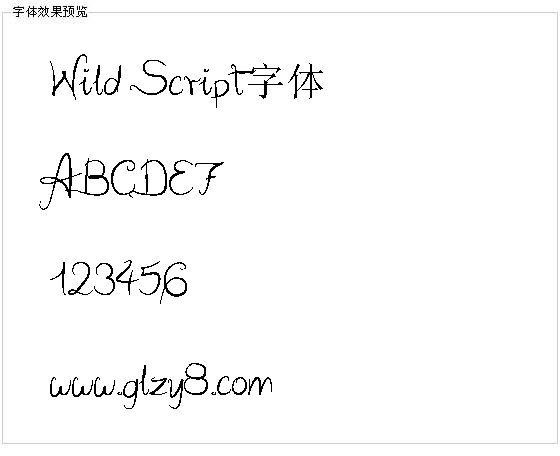 Wild Script字体