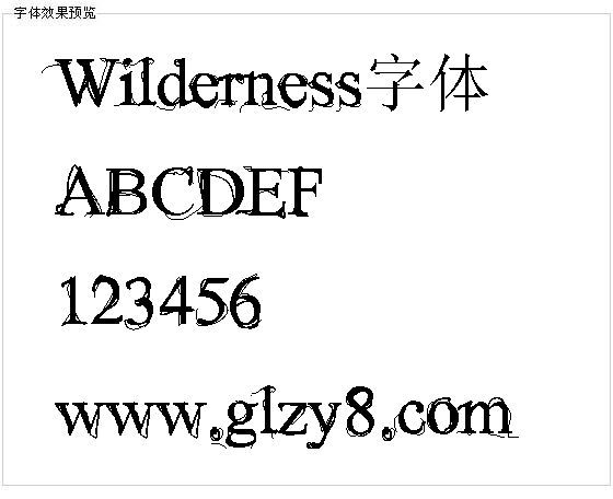 Wilderness字体