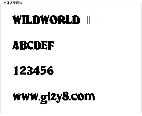 WILDWORLD字体