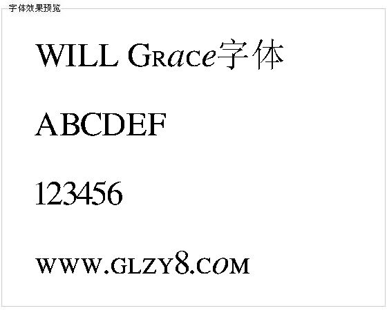 WILL Grace字体