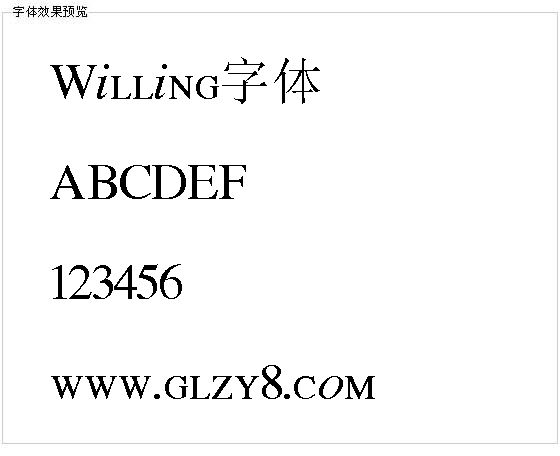 Willing字体