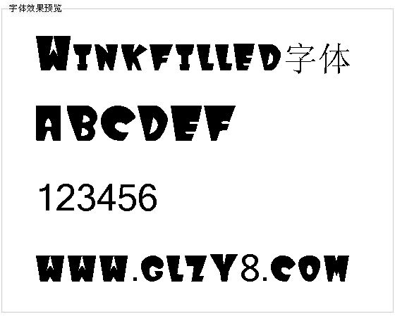 Winkfilled字体