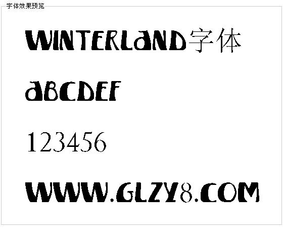 WINTERLAND字体