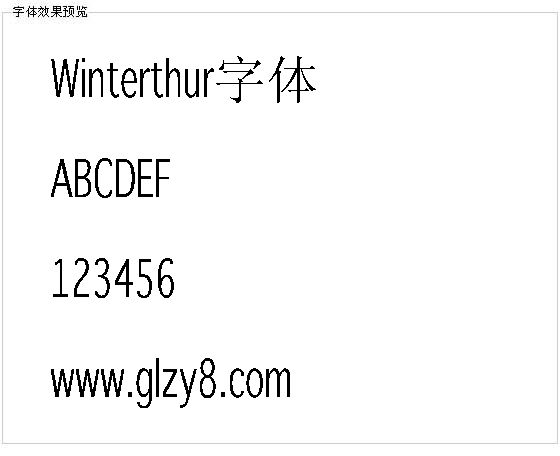 Winterthur字体