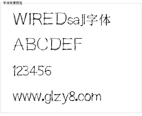 WIREDsaji字体