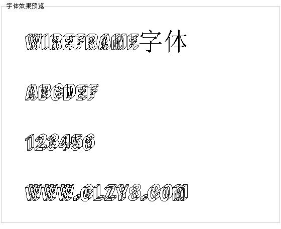 Wireframe字体