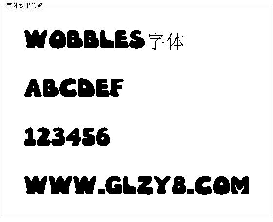 WOBBLES字体