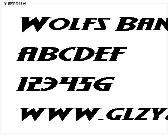 Wolfs Bane EX字体