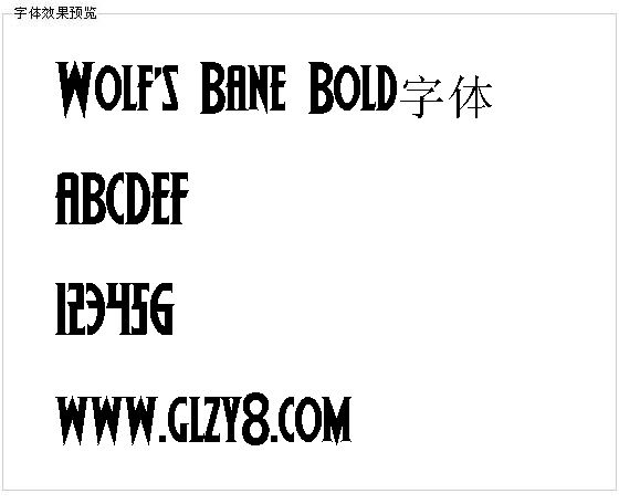 Wolf’s Bane Bold字体