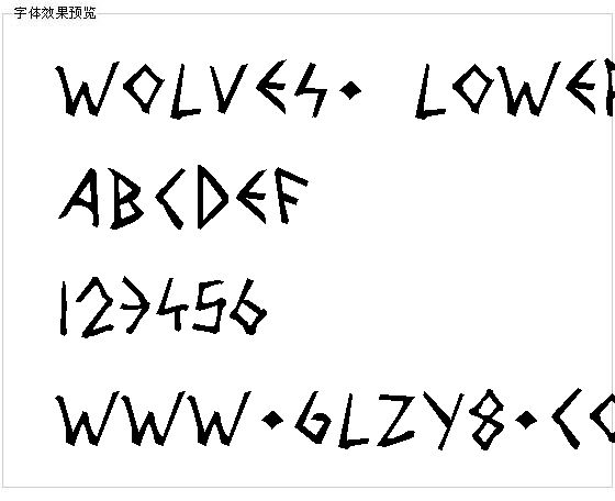 Wolves, Lower字体