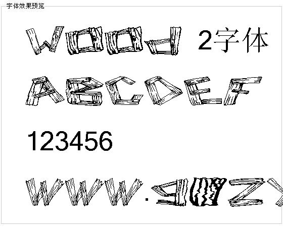 Wood 2字体