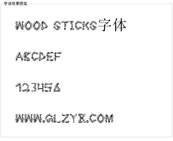 Wood Sticks字体