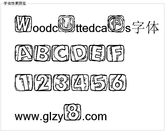 Woodcuttedcaps字体