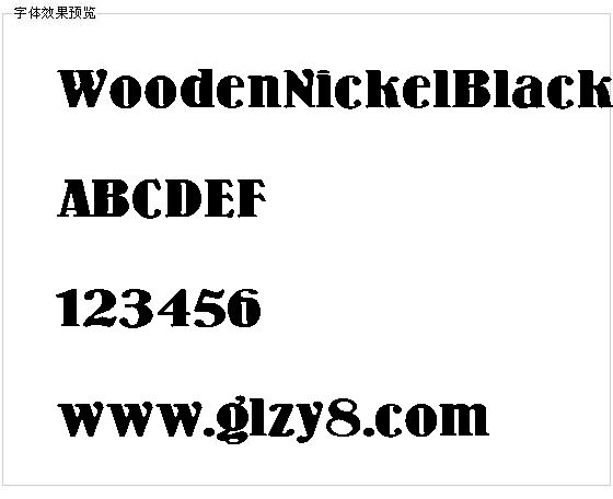 WoodenNickelBlack字体