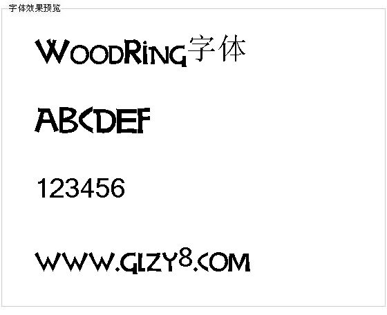 WoodRing字体