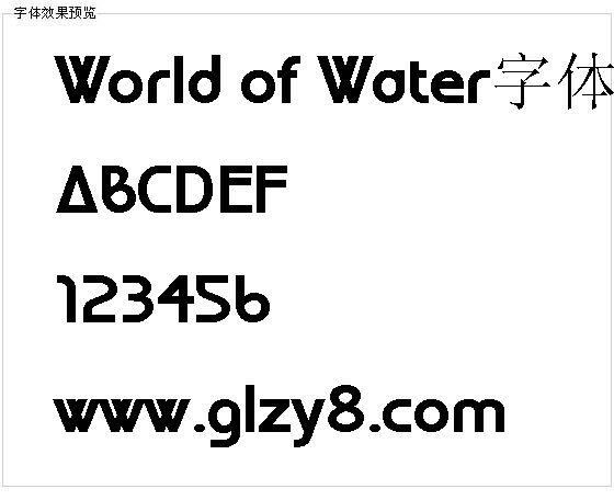 World of Water字体