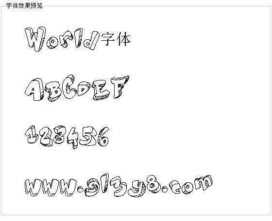 World字体