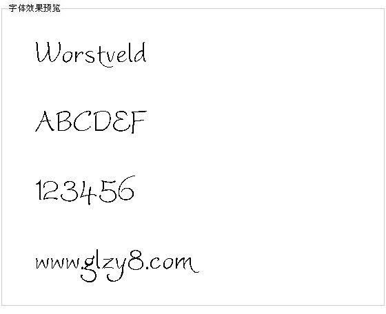 Worstveld字体