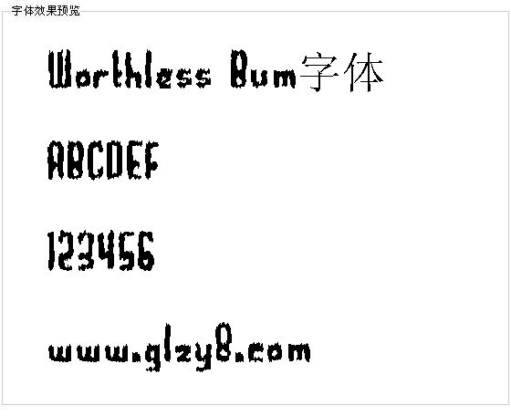 Worthless Bum字体