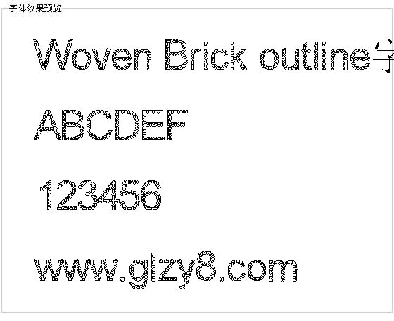 Woven Brick outline字体