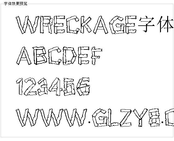 Wreckage字体