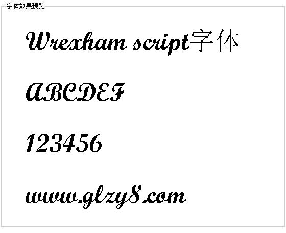 Wrexham script字体