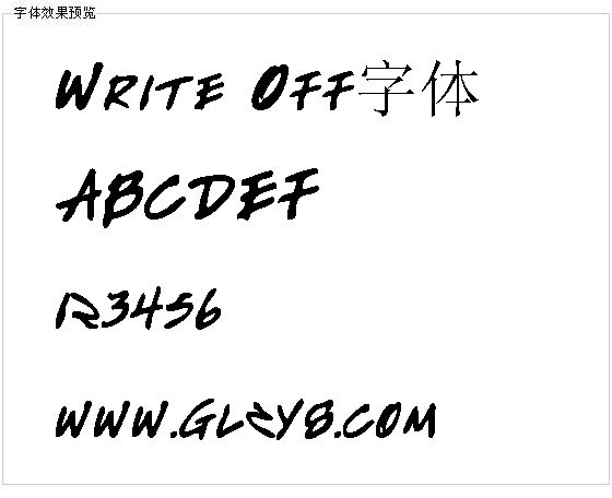 Write Off字体