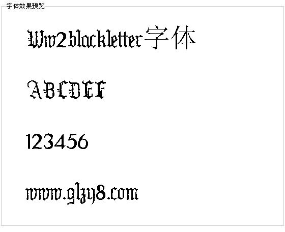 Ww2blackletter字体