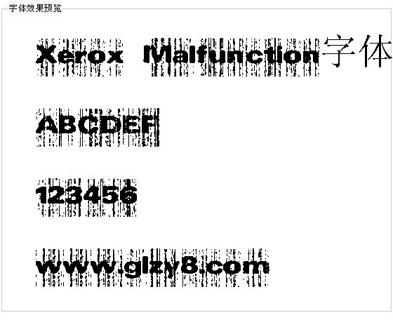 Xerox Malfunction字体