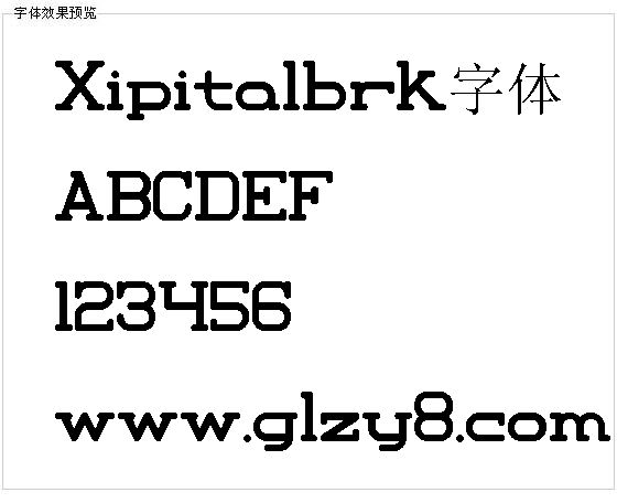 Xipitalbrk字体