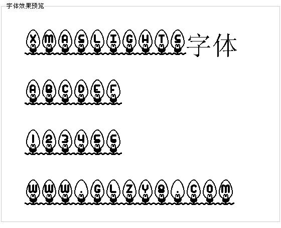 Xmaslights字体