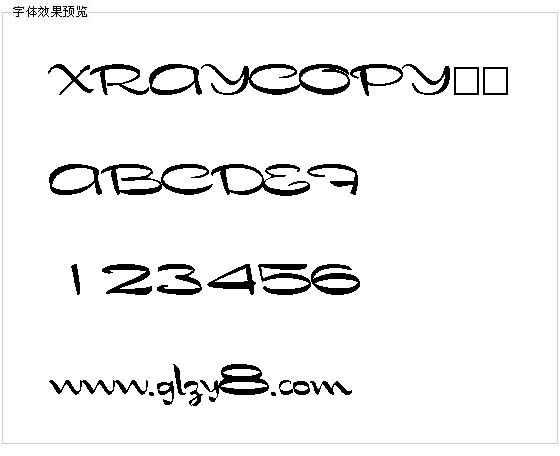 XRAYCOPY字体