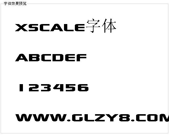 Xscale字体