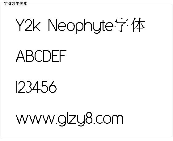 Y2k Neophyte字体