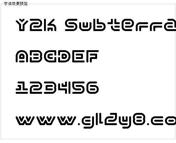 Y2k Subterran Express KG字体