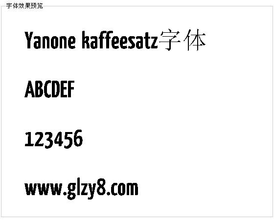 Yanone kaffeesatz字体