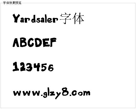 Yardsaler字体