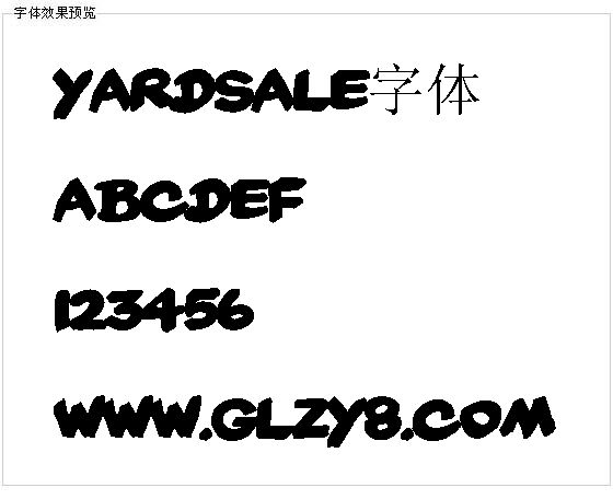 Yardsale字体