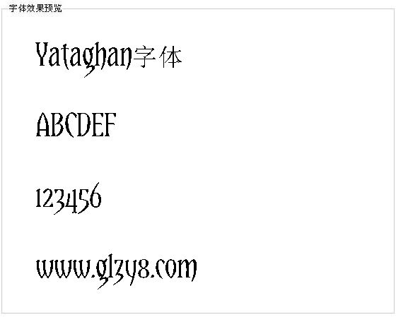 Yataghan字体