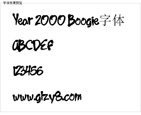 Year 2000 Boogie字体