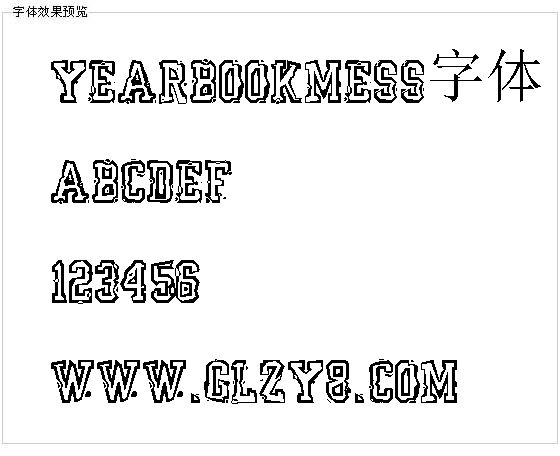 YearBookMess字体