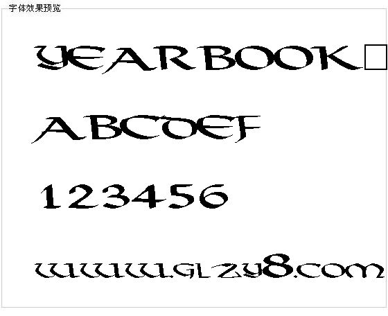 YEARBOOK字体