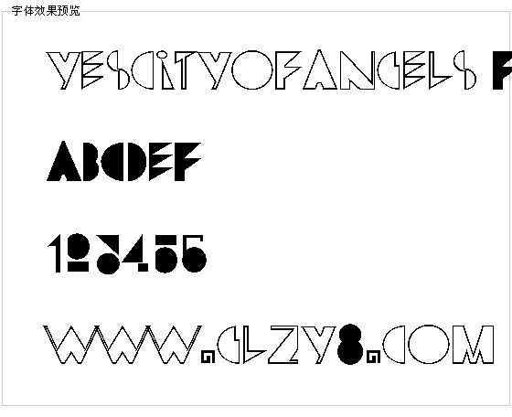 yescityofangels Font下载字体