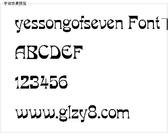 yessongofseven Font下载字体