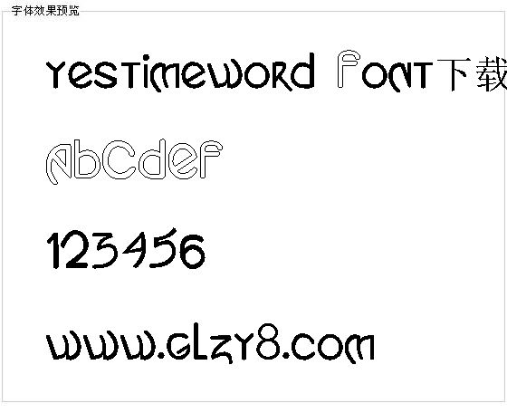 yestimeword Font下载字体