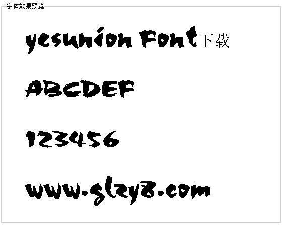 yesunion Font下载字体