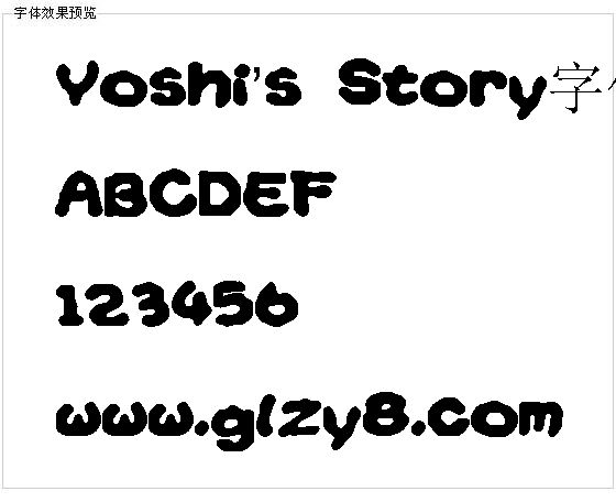 Yoshi’s Story字体