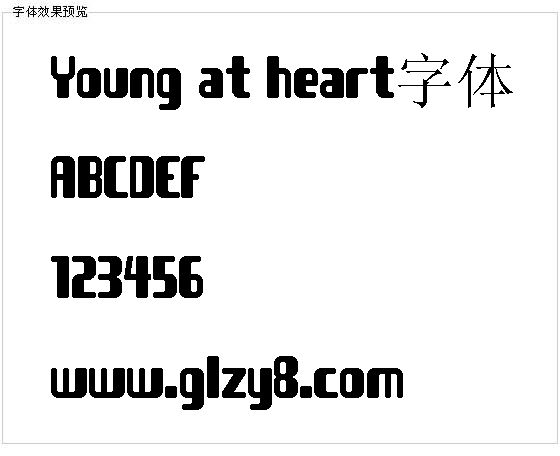 Young at heart字体